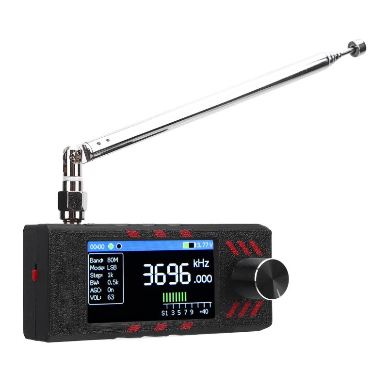 مستقبل راديو محمول بشاشة ملونة مقاس 1.9 بوصة ومُرقمة ESP32S3 - يدعم جميع النطاقات LSB USB AM FM وبطارية قابلة لإعادة الشحن سعة 800 مللي أمبير للساعة للاستخدام في السفر الخارجي والمنزل - Image 2