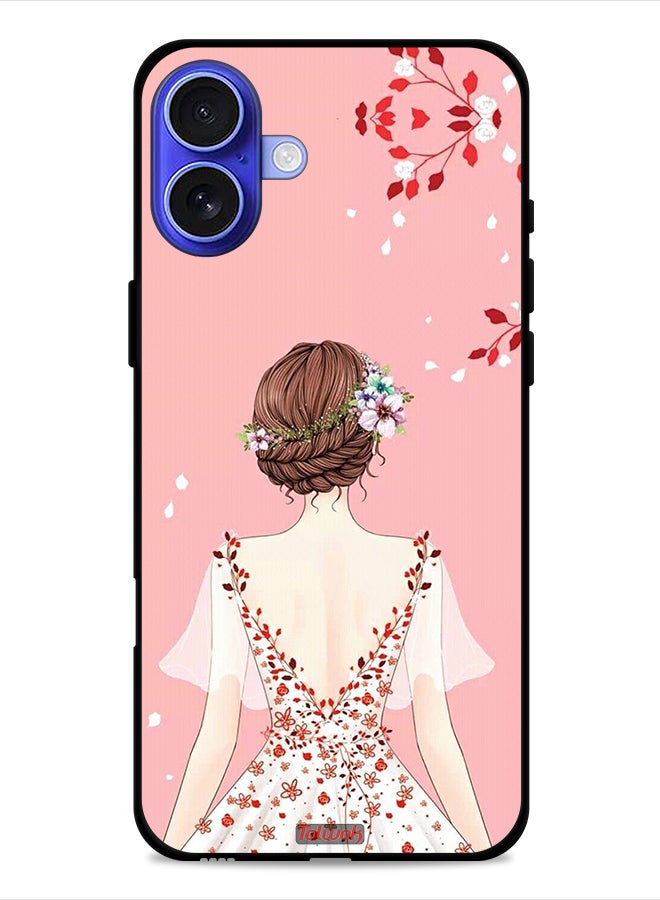 Tolwak Apple iPhone 16 Protective Case Cover Standing Girl Art - Image 1