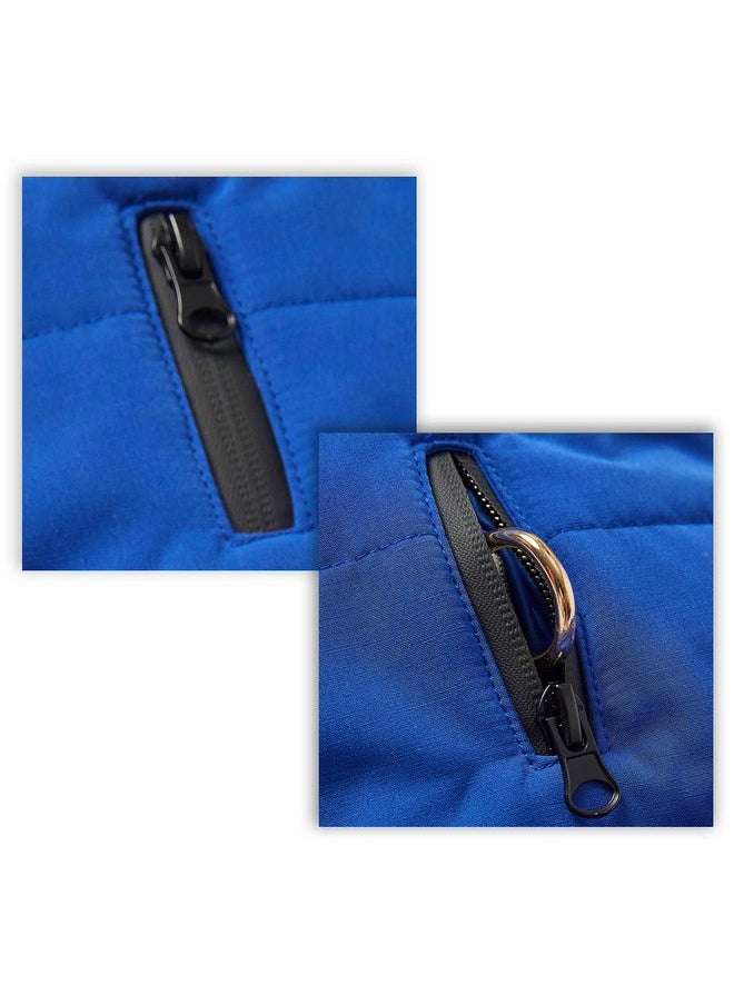 Blueberry Pet - Blueberry Pet Cozy Windproof Dog Coats - Navy Blue Winter Dog Jacket, Quilted Dog Coat for Medium Dogs, Award-Winning Dog Winter Coat, Dog Jackets with Leash Hole, Dog Accessories, Size 14" - Image 1