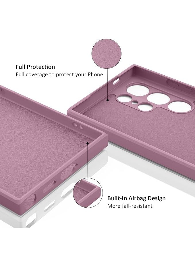 Lynacz Original Soft Silicone Cases for Samsung Galaxy S25 Ultra 5G,[Military Grade Drop Protection] [Anti-Scratch Microfiber Lining] Shockproof Slim Cover for Samsung Galaxy S25 Ultra (Rose Purple) - Image 4