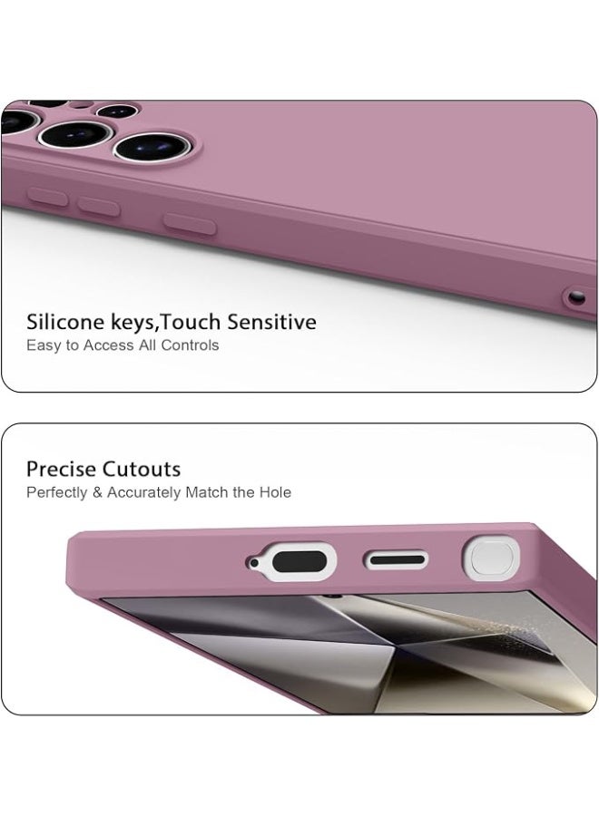 Lynacz Original Soft Silicone Cases for Samsung Galaxy S25 Ultra 5G,[Military Grade Drop Protection] [Anti-Scratch Microfiber Lining] Shockproof Slim Cover for Samsung Galaxy S25 Ultra (Rose Purple) - Image 2