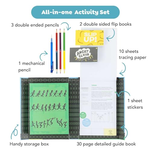 Tiger Tribe Flip Book Animation Kit with Guide Tools for Kids Ages 8 Creative Learning Storytelling Activity - Image 5