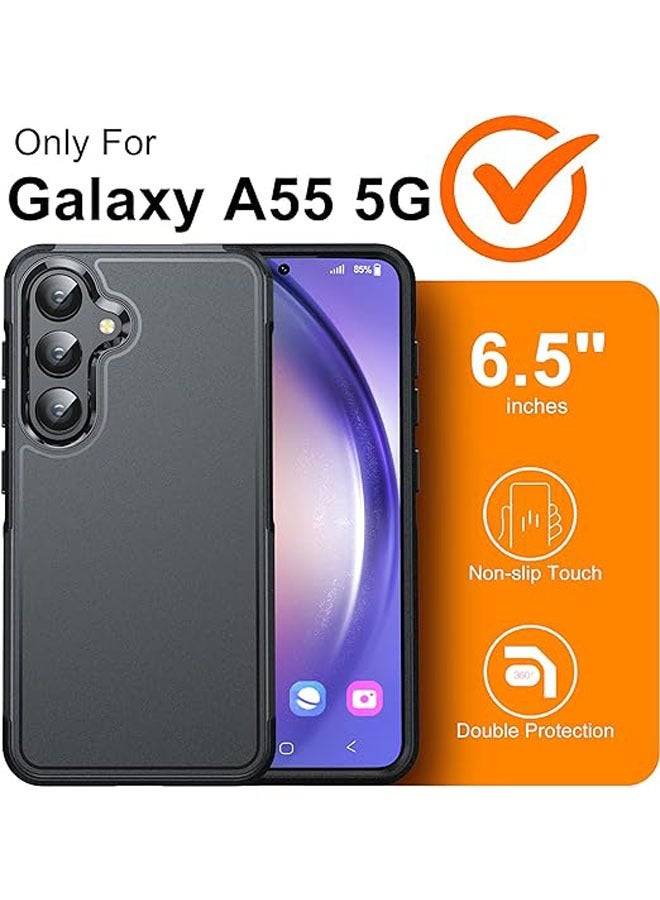 general For Samsung Galaxy A55 5G Phone Case, [10FT Military Grade Protection] Samsung A55 5G Phone Case with [Tempered Glass Screen Protector] [Shockproof] [Anti-Slip Ultra-Thin] Galaxy A55 5G Phone Case - Image 2