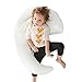 CHOC CHICK Choc chick Curve Long Body Pillow for Toddler,34x28 Inches Moon Shape Soft Child Hug Kids Sleep Pillow,100% Organic  - Image 2