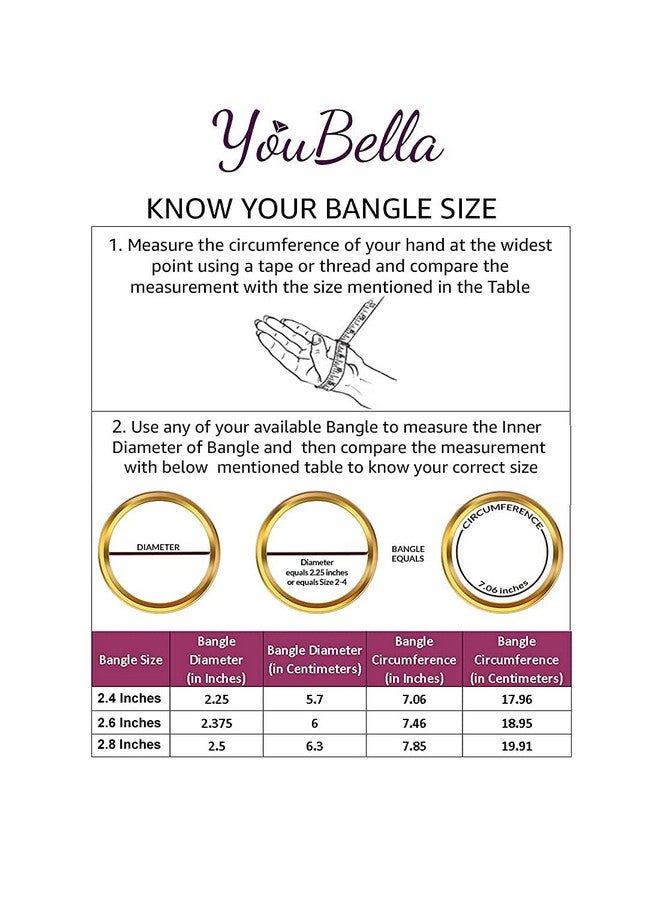 YouBella Designer Gold Plated Jewellery Pearl Studded Bangles for Women and Girls (2.8) - Image 4