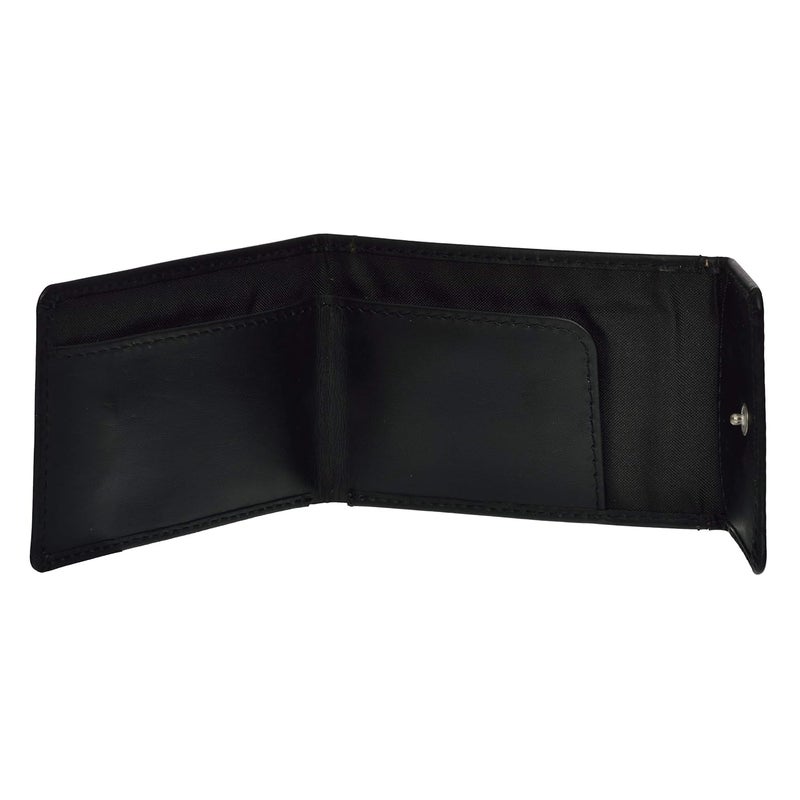 Shopfork محفظة نقود جلدية سوداء مع مشبك، حامل بطاقات بسيط للرجال - Image 3