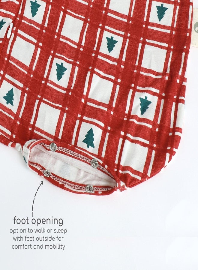 Cocoon Care Bamboo Cotton Knit Redchecks Printed Sleeping Bag for Baby | Soft Breathable Lightweight Wearable Blankets | Redchecks 6-12M - Image 3