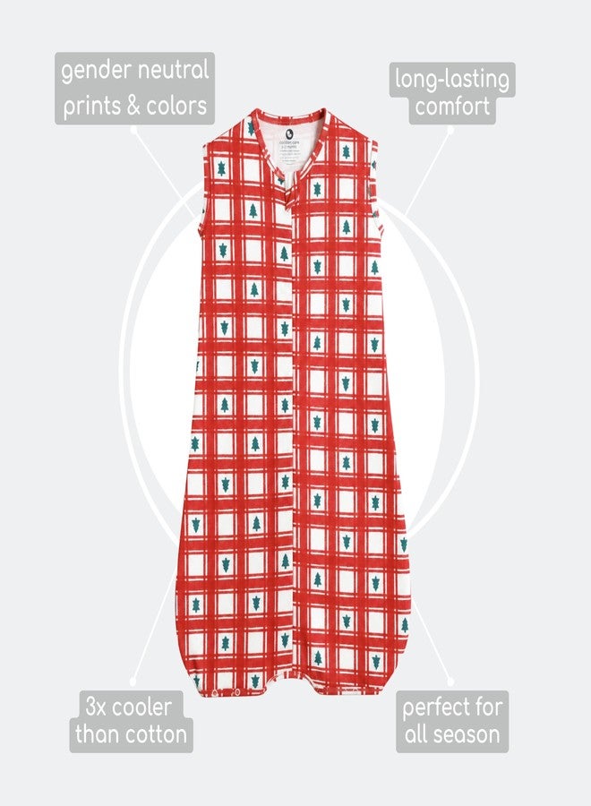 Cocoon Care Bamboo Cotton Knit Redchecks Printed Sleeping Bag for Baby | Soft Breathable Lightweight Wearable Blankets | Redchecks 6-12M - Image 4