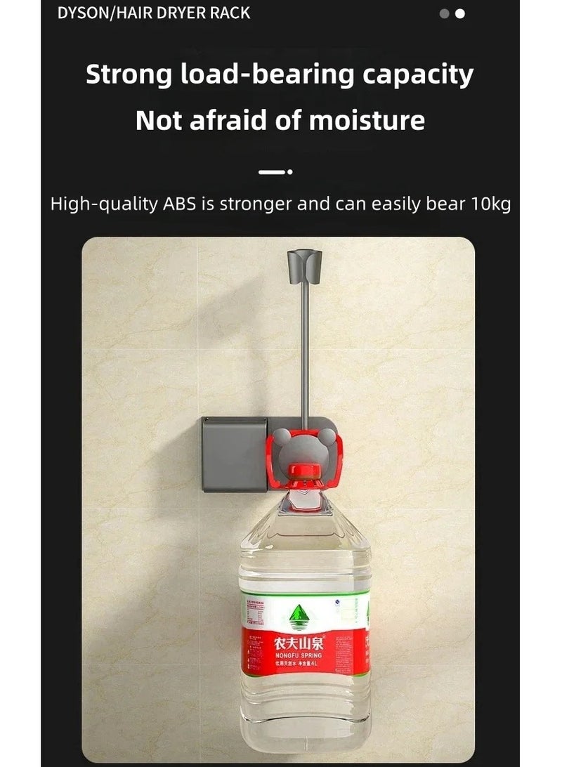 AROAQ Bathroom Shelf On The Wall No Drilling Multifunctional Storage Shelves Bathroom Organizer Hair Dryer Holder Toilet Cradle - Image 3