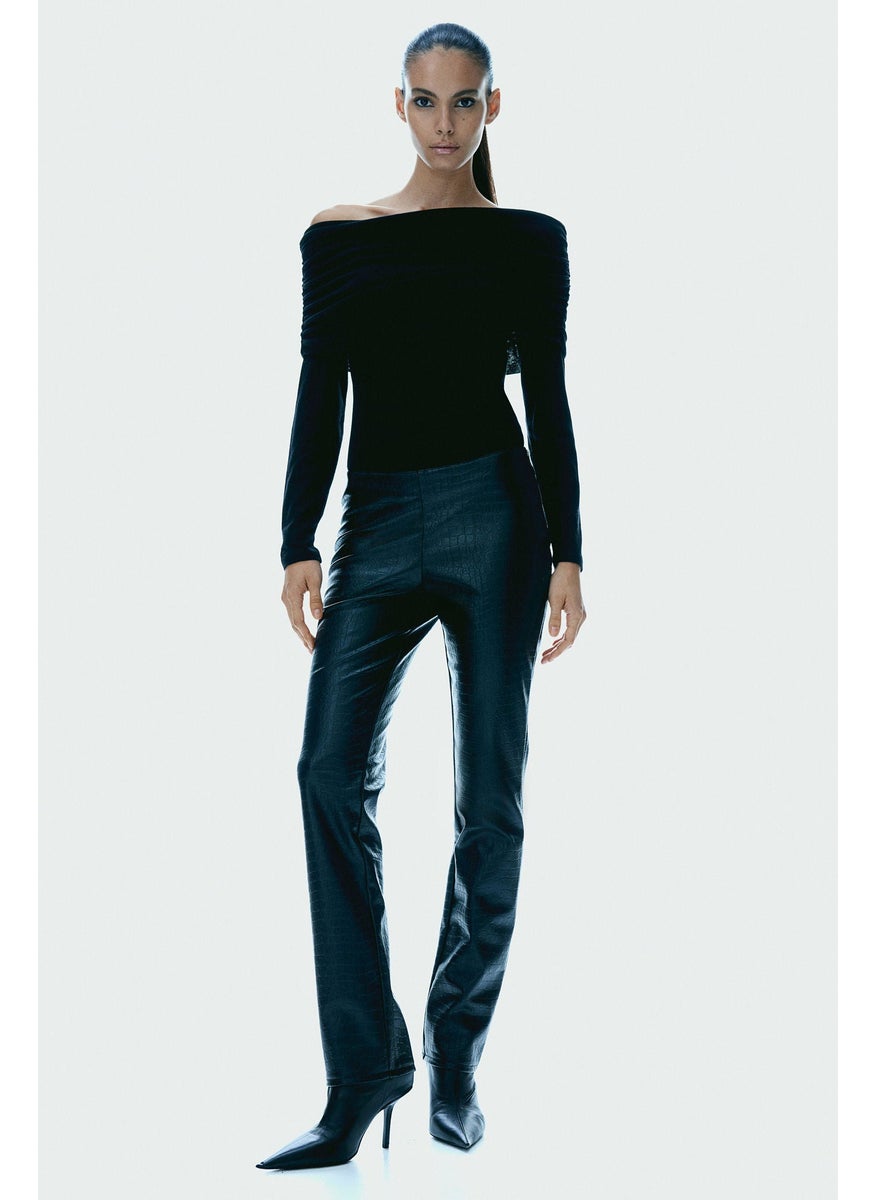 H&M Straight Coated Trousers  - Image 1