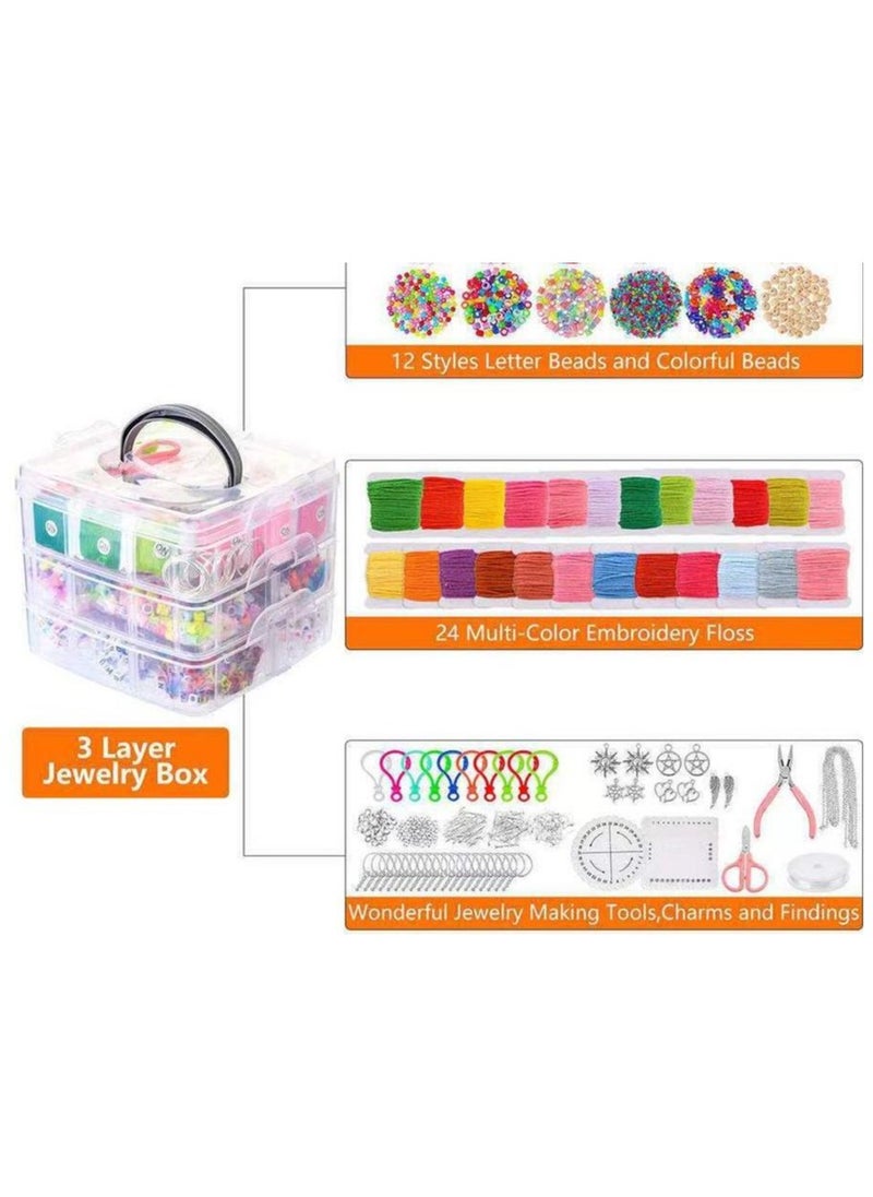 Healife Alphabet Bead Bracelet DIY Jewelry Materials Beading 3-Layer Set Bracelet Accessories, Bracelet Making and Crafts  - Image 3