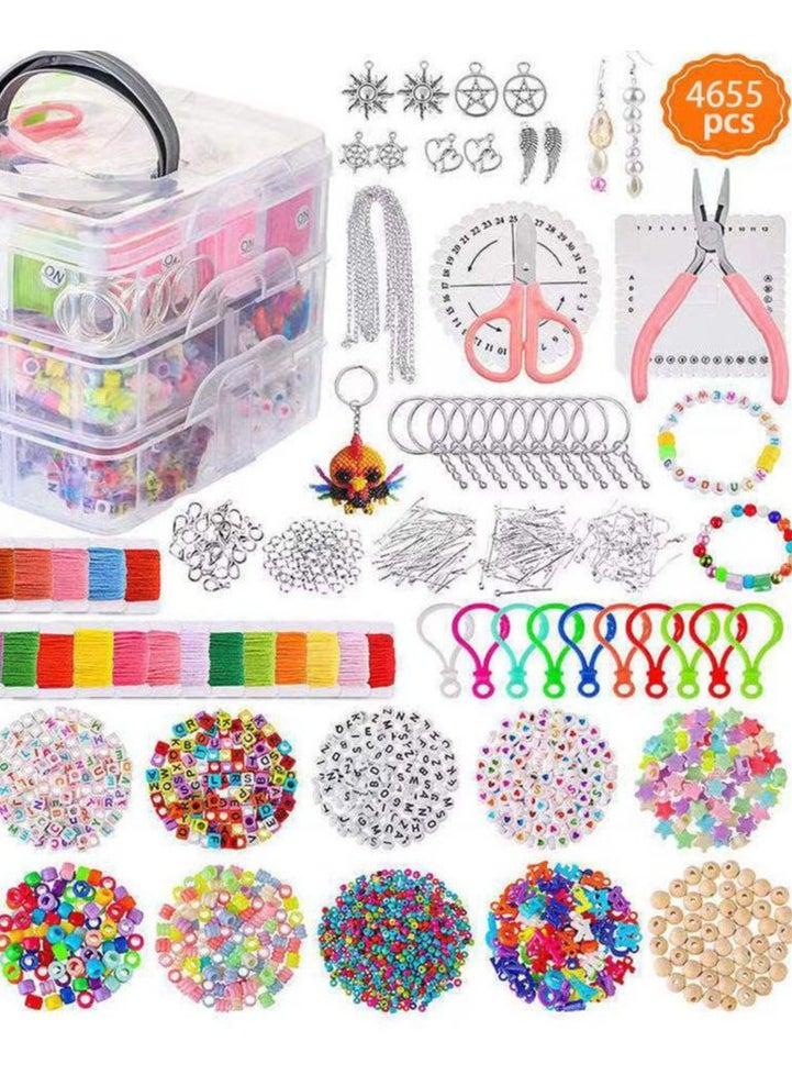 Healife Alphabet Bead Bracelet DIY Jewelry Materials Beading 3-Layer Set Bracelet Accessories, Bracelet Making and Crafts  - Image 2