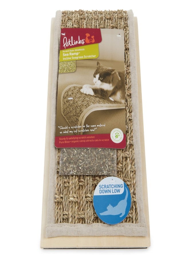 Petlinks Sea Ramp Seagrass Angled Cat Scratcher, Catnip Included - Randomly Selected Color, One Size - Image 5