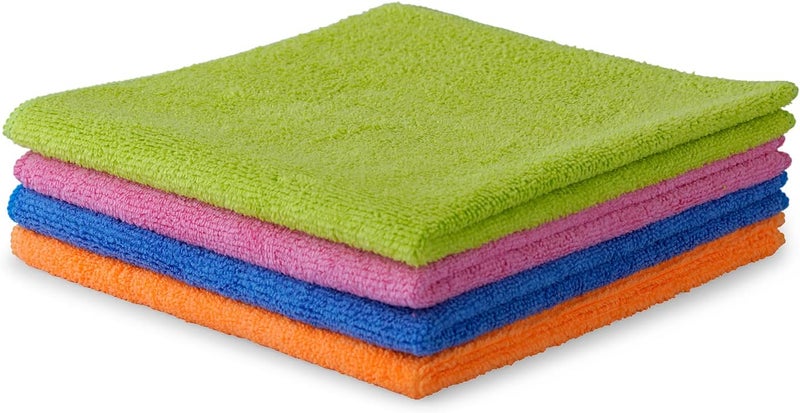 shinexpro Microfiber Car Cleaning Cloth - All Purpose 300 GSM Microfiber Terry - 4Pcs - 40x40 cm - Microfiber Cloth for Car and Bike - Multipurpose for Washing Cleaning Polishing & Drying - Image 1