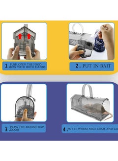 HomarKet 2-Piece Mouse Trap Catch and Release Rat Cage Traps with HandleFor Indoor and Outdoor  - Image 3