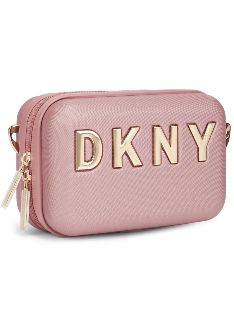 دكني حقيبة مستحضرات التجميل الجذابة من DKNY Allure Beauty، حقيبة مضاءة للسفر، منظم حقيبة مستحضرات التجميل، تخزين مقسم احترافي قابل للتعديل، ملحقات صندوق قطار المكياج المحمولة المقاومة للماء  - Image 5