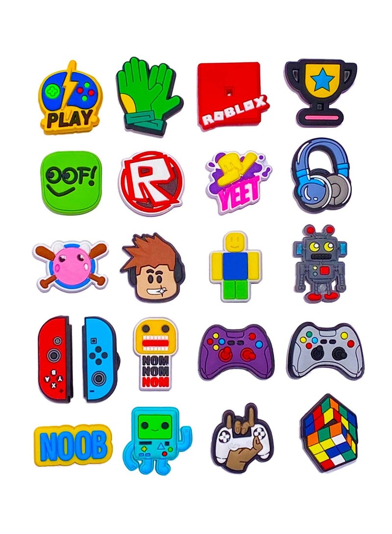 21 Pcs Game Shoe Charms for Clog Sandals PVC Accessories for Boys Girls and Women - Image 1