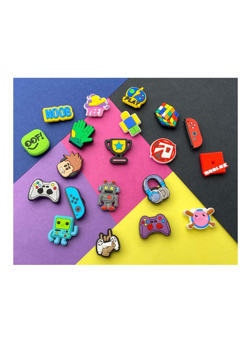 21 Pcs Game Shoe Charms for Clog Sandals PVC Accessories for Boys Girls and Women - Image 4