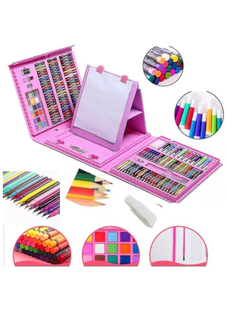 Generic - 208 Pieces Art Set Containing Multiple Coloring Tools With Paper Sheets And Clips Consisting of Multi-colored - Image 1