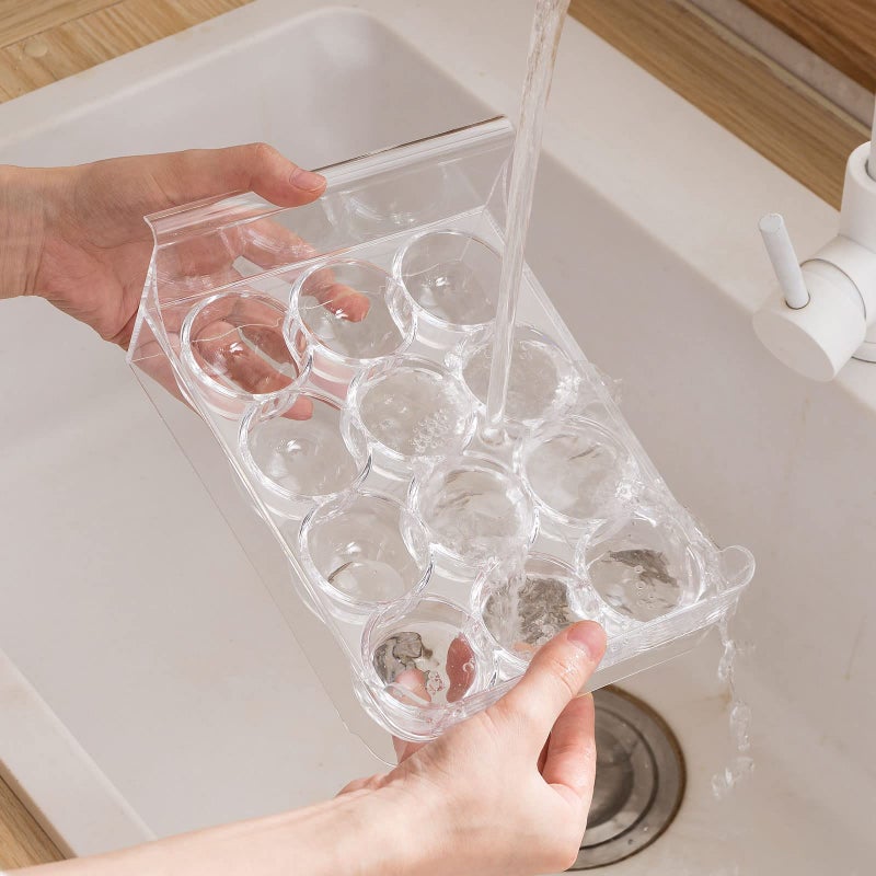 Ettori Egg Holder for Refrigerator Drawer Type Egg Container for Refrigerator BPA Free Fridge Organizer-12 Egg Storage,Stackable - Image 4