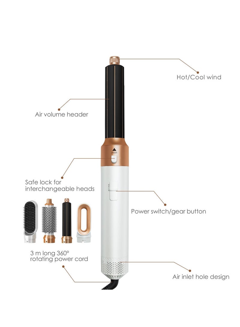 Five-in-One Hot Air Comb, Multifunctional Negative Ion Hair Dryer, Automatic Hair Curler, Straight Hair Dryer. Hair Dryer Styler Ideal for All Hairstyle - Image 4