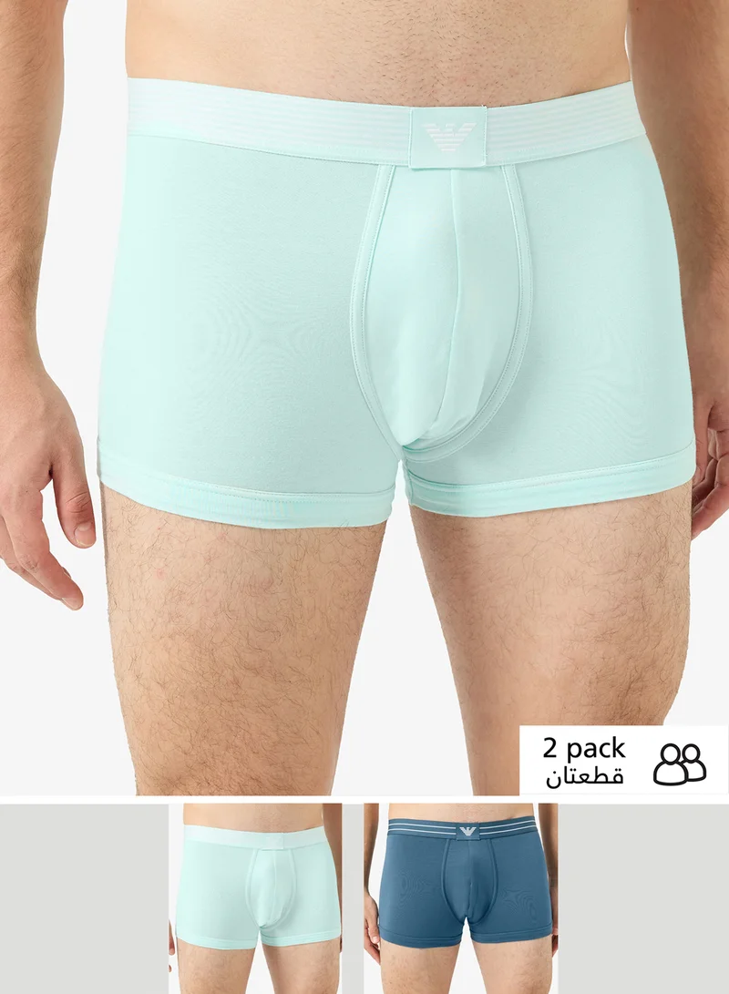 2 Pack Of Logo Boxers