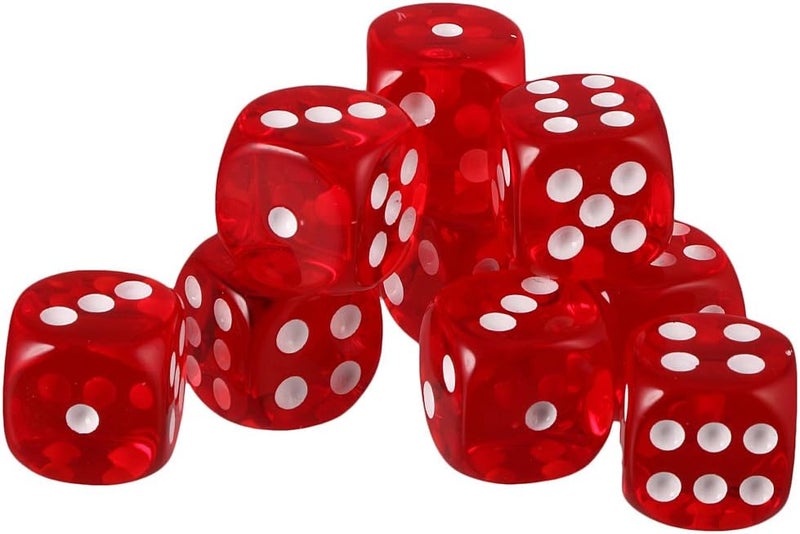 كلاراكو مجموعة من 10 قطع من النرد الأحمر سداسي الأوجه للعب الأدوار D&D RPG - Image 2