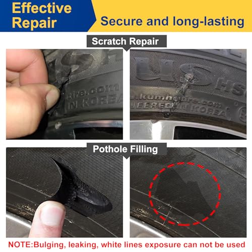 LOCBONDSO 50g Tire Repair Glue, Sidewall Tire Repair Kit, Rubber Cement Tire Repair, Black Tire Glue Sidewall Repair for Bike, Cars, Motorcycle, Tractor - Image 3