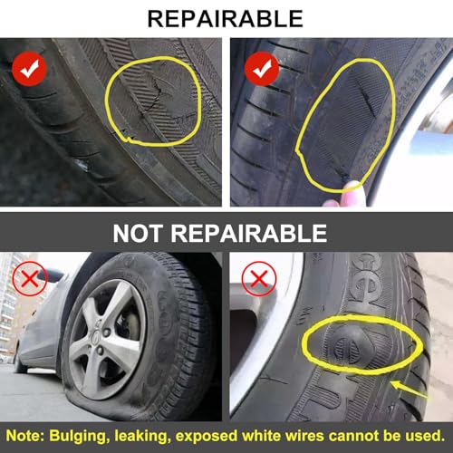 LOCBONDSO 50g Tire Repair Glue, Sidewall Tire Repair Kit, Rubber Cement Tire Repair, Black Tire Glue Sidewall Repair for Bike, Cars, Motorcycle, Tractor - Image 5