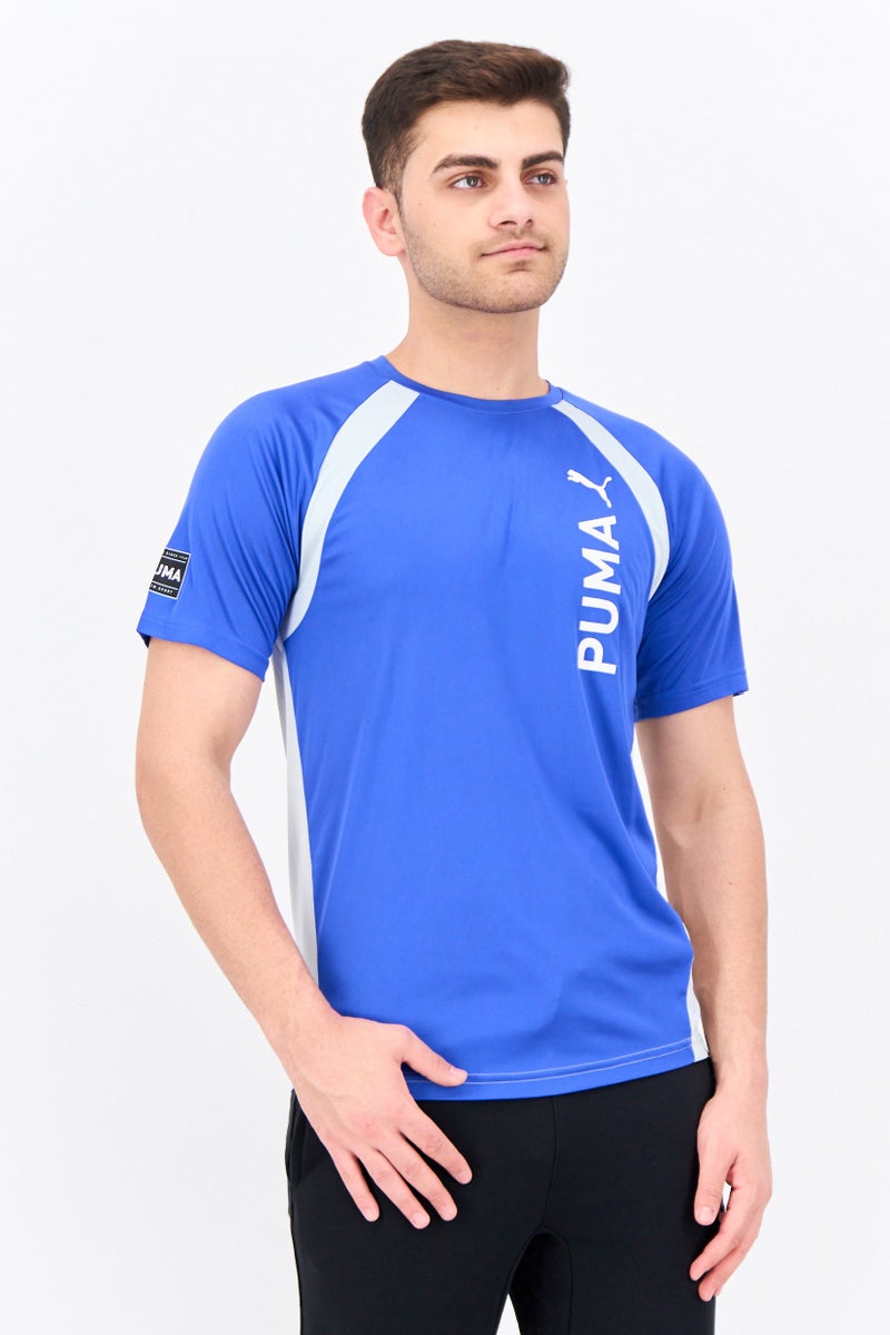 PUMA Men Sportswear Fit Short Sleeves Training T-Shirt, Blue  - Image 1