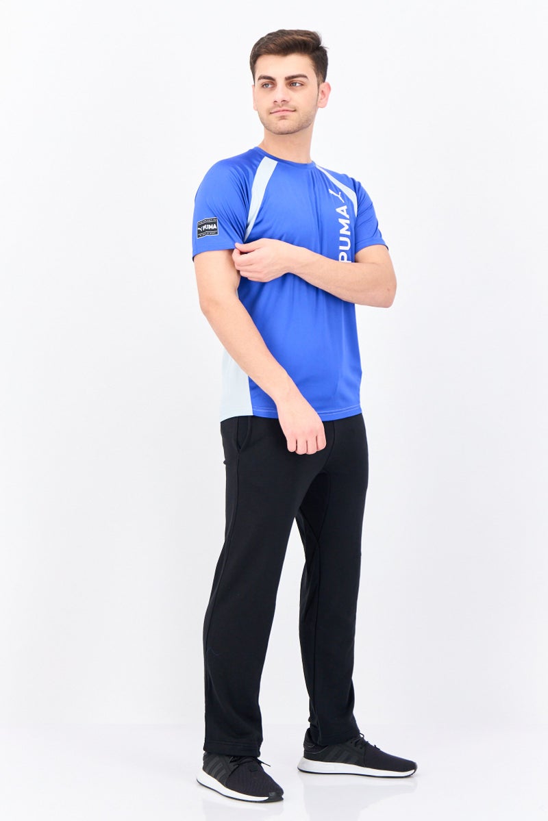 PUMA Men Sportswear Fit Short Sleeves Training T-Shirt, Blue  - Image 4