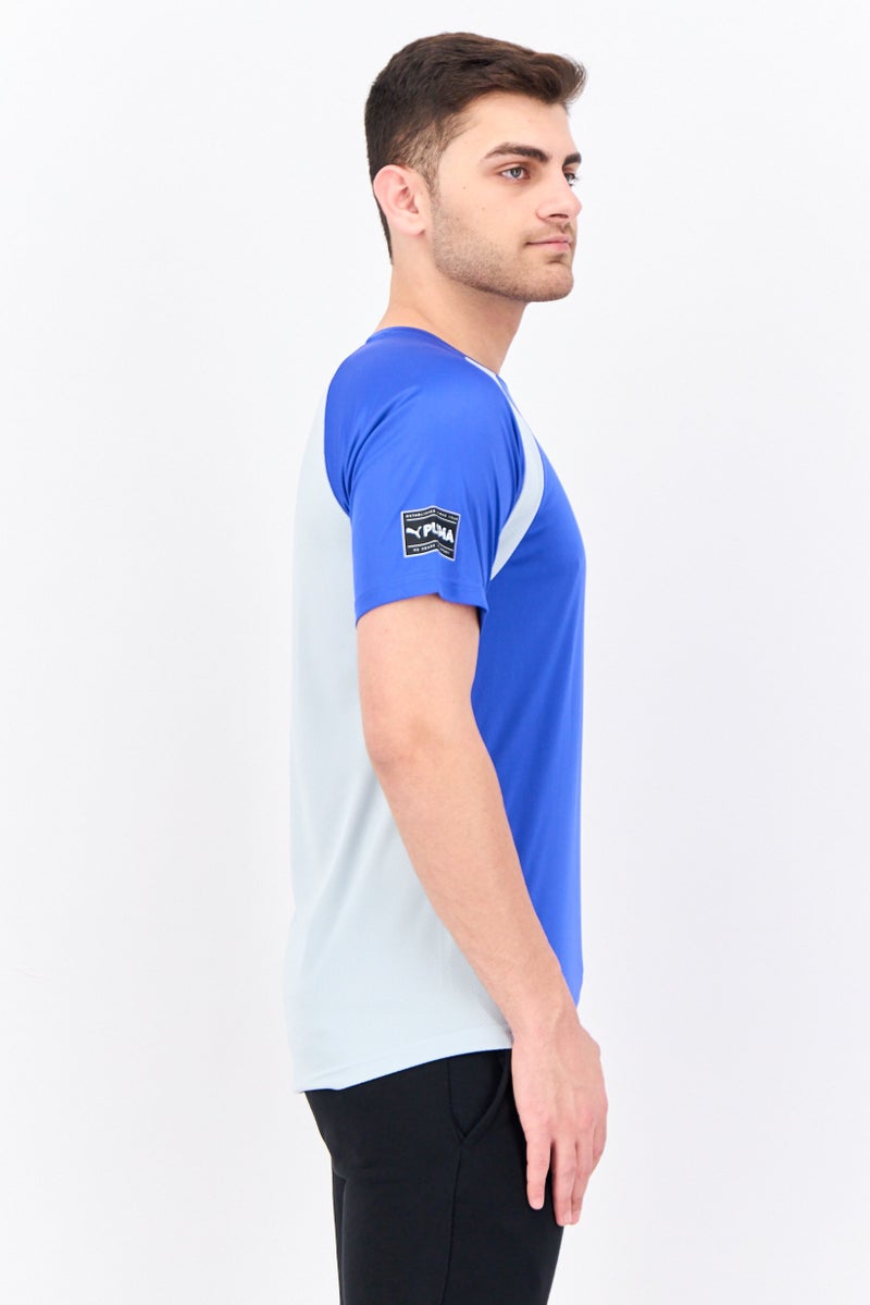 PUMA Men Sportswear Fit Short Sleeves Training T-Shirt, Blue  - Image 2