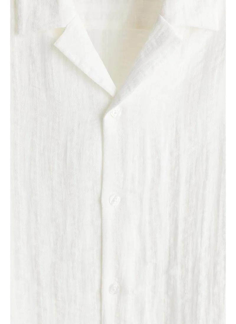 H&M Regular Fit Jacquard-weave resort shirt