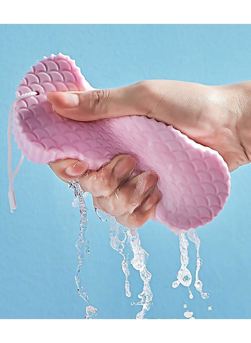 إسفنجة استحمام 3D ناعمة لإزالة الجلد الميت وتنظيف الجسم