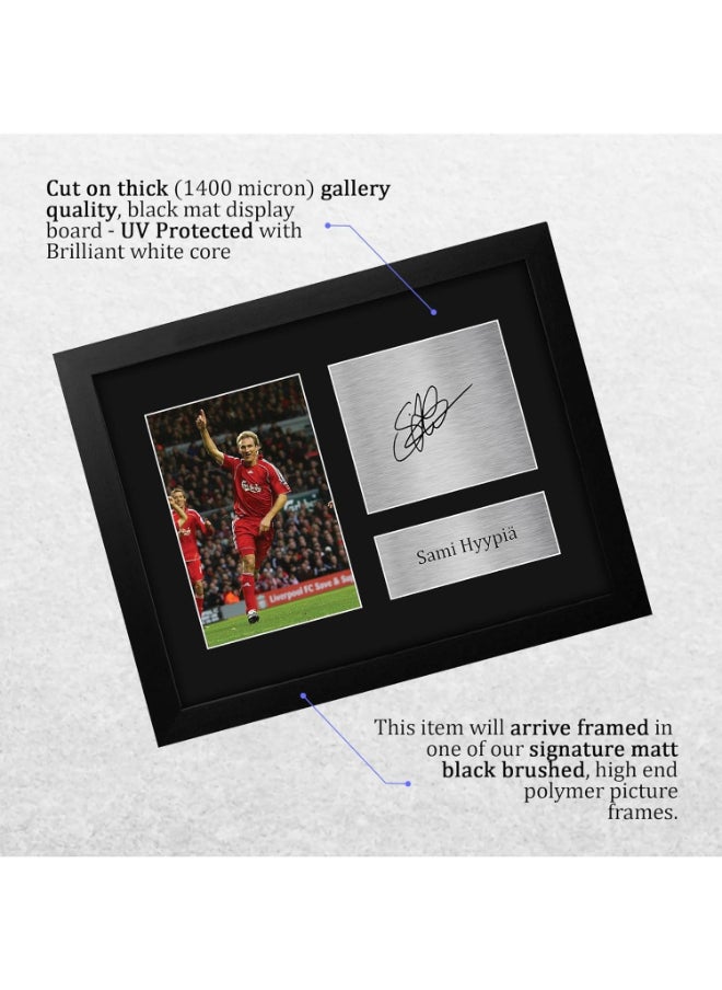 HWC Trading HWC Trading Sami Hyypia Liverpool Framed Gifts Printed Signed Autograph Picture for Football Fans and Supporters  - Image 3