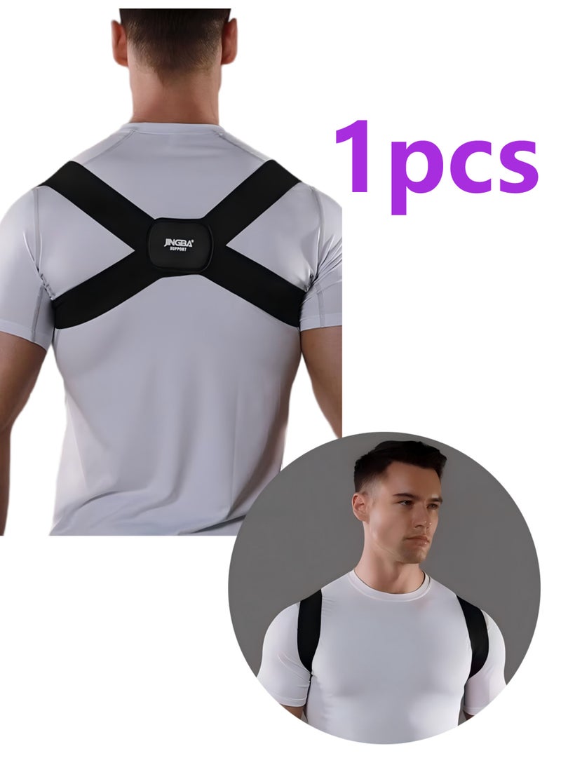JINGBA SUPPORT Posture Corrector For Men And Women, Back Support, Shoulder Support, Back Support For Lower Back Pain, Posture Corrector For Neck And Back Pain Relief, Adjustable Back Support, Back Support For Back Posture(2XL) - Image 1