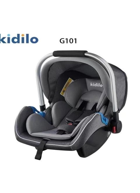 Car seat for children with forward and rear facing positions and safety belt, the seat is easy to remove and install, padded, soft and comfortable for the child to sit on