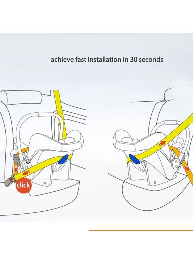 Kidilo Car seat for children with forward and rear facing positions and safety belt, the seat is easy to remove and install, padded, soft and comfortable for the child to sit on  - Image 2