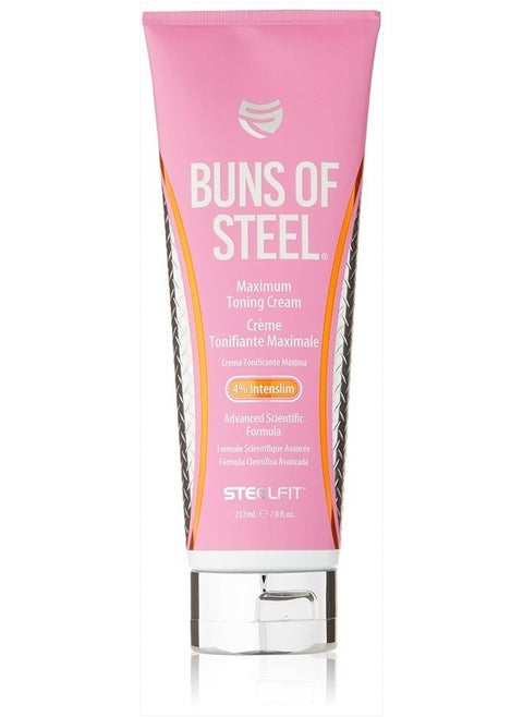 Buns of Steel - Maximum Toning Cream - 4% Intenslim - Workout Enhancer - Firming Cream - Cellulite Reduction - Reduce Stretch Marks - 8 fl. oz. (237mL)