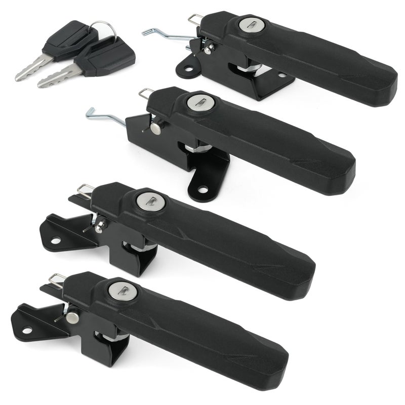 Camotokiit 4Pcs Front Rear Deluxe Full Door Latch Handle Locks Kit 715009952 for CanAm Defender MAX HD10 HD9 HD8 HD7 20172025 Add on 4Seat Cab AntiTheft - Image 2