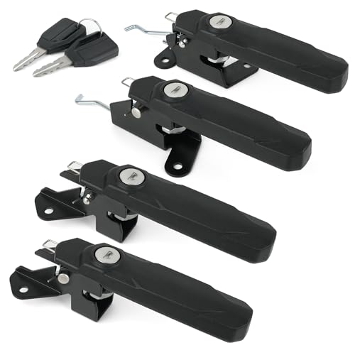 Camotokiit 4Pcs Front Rear Deluxe Full Door Latch Handle Locks Kit 715009952 for CanAm Defender MAX HD10 HD9 HD8 HD7 20172025 Add on 4Seat Cab AntiTheft - Image 1