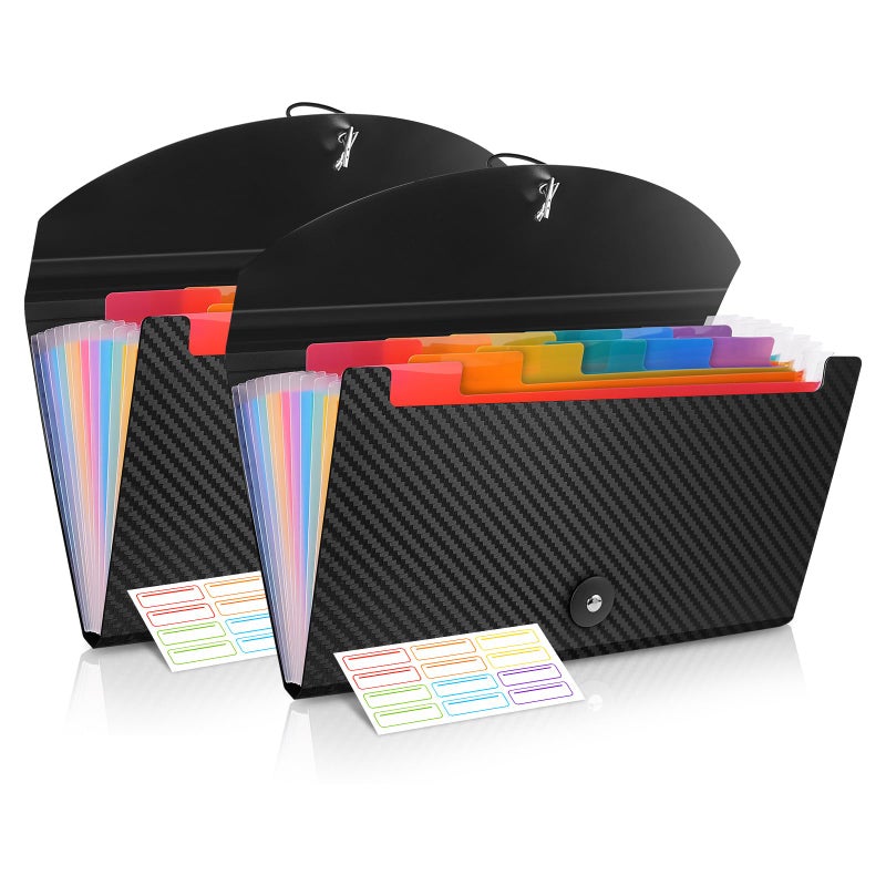 Cesil Receipt Organizer Cesil 13 Pockets Receipt Holder Small Accordion File Organizer Expanding File Folder Large Capacity Cards Ticket File Check Cards Bill Business Coupons Storage Case (2) - Image 1