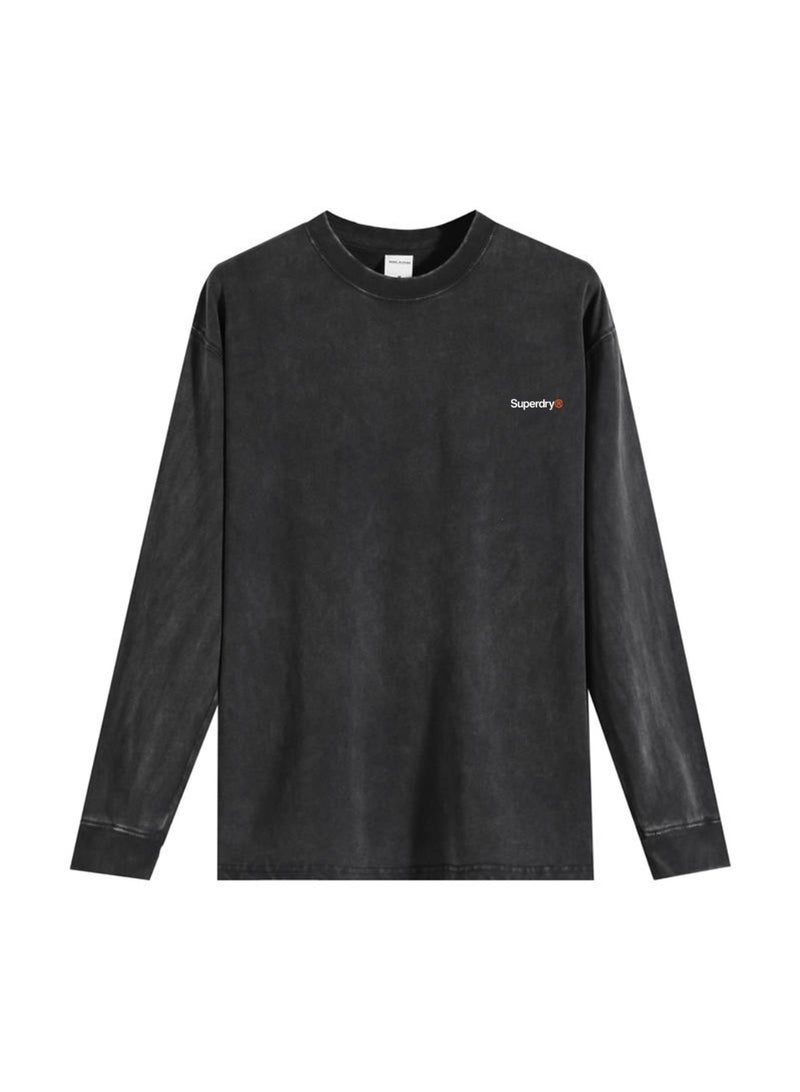 سوبر دراي Superdry Men's and women's loose cotton washed long sleeve T-shirts - Image 3