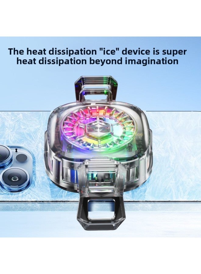 Mobile Phone Radiator Magnetic Semiconductor Icing Refrigeration Cooling Electric Competition Live Game Phablet Artifact-Color:Regular Style + Sterling Silver Finger Cot - Image 4