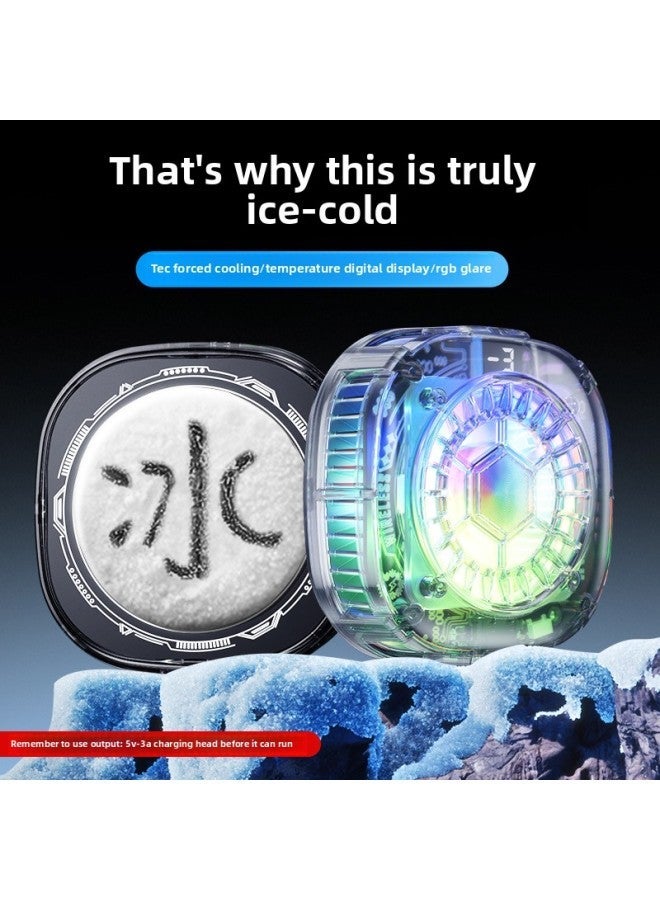 Mobile Phone Radiator Magnetic Semiconductor Icing Refrigeration Cooling Electric Competition Live Game Phablet Artifact-Color:Regular Style + Sterling Silver Finger Cot - Image 3