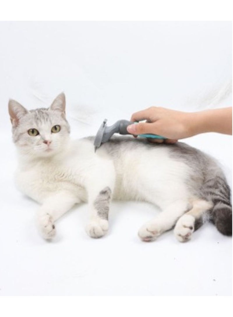 2-in-1 Pet Hair Removal Comb, One-Touch Hair Removal, Non-slip Handle Detangling Comb, Cat/Dog Hair Remover, Lint Brushes for Pet Hair - Image 4