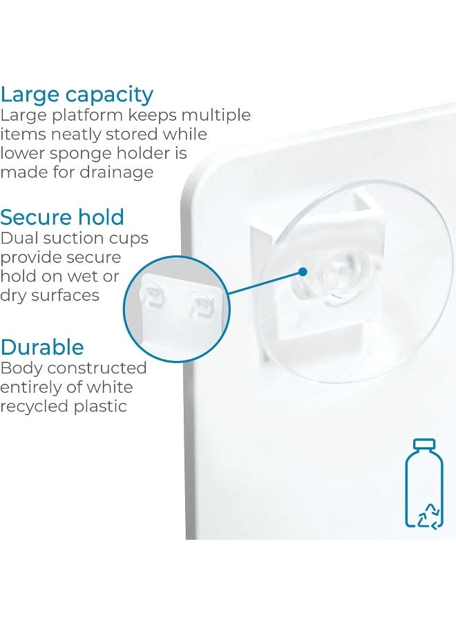 InterDesign iDesign Recycled Plastic Double Suction Sink Caddy  - Image 5
