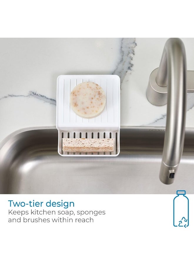 InterDesign iDesign Recycled Plastic Double Suction Sink Caddy  - Image 4