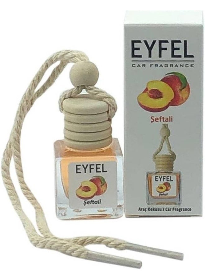 Eyfel Car Air Freshener, Peach Scent, 10ml, Orange - Image 3