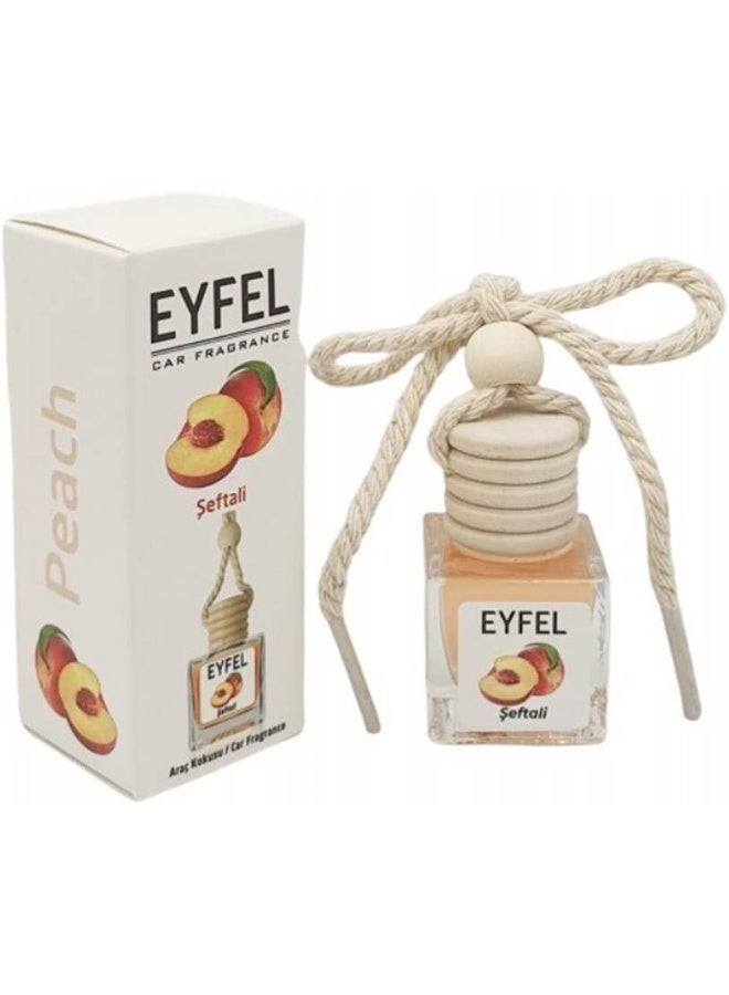 Eyfel Car Air Freshener, Peach Scent, 10ml, Orange - Image 2